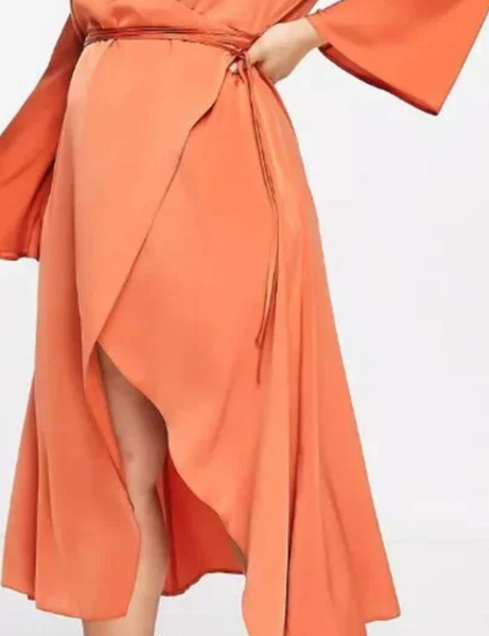 Rochie midi ASOS, portocaliu