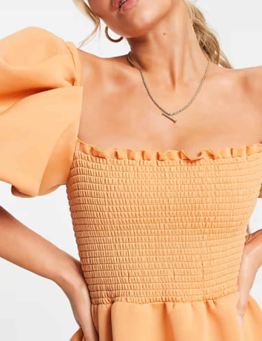 Rochie midi ASOS, portocaliu