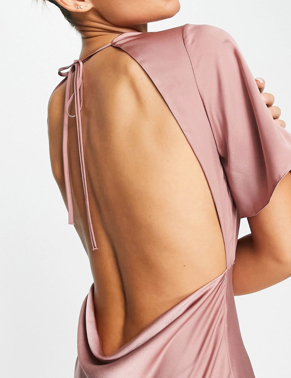 Rochie midi ASOS, roz