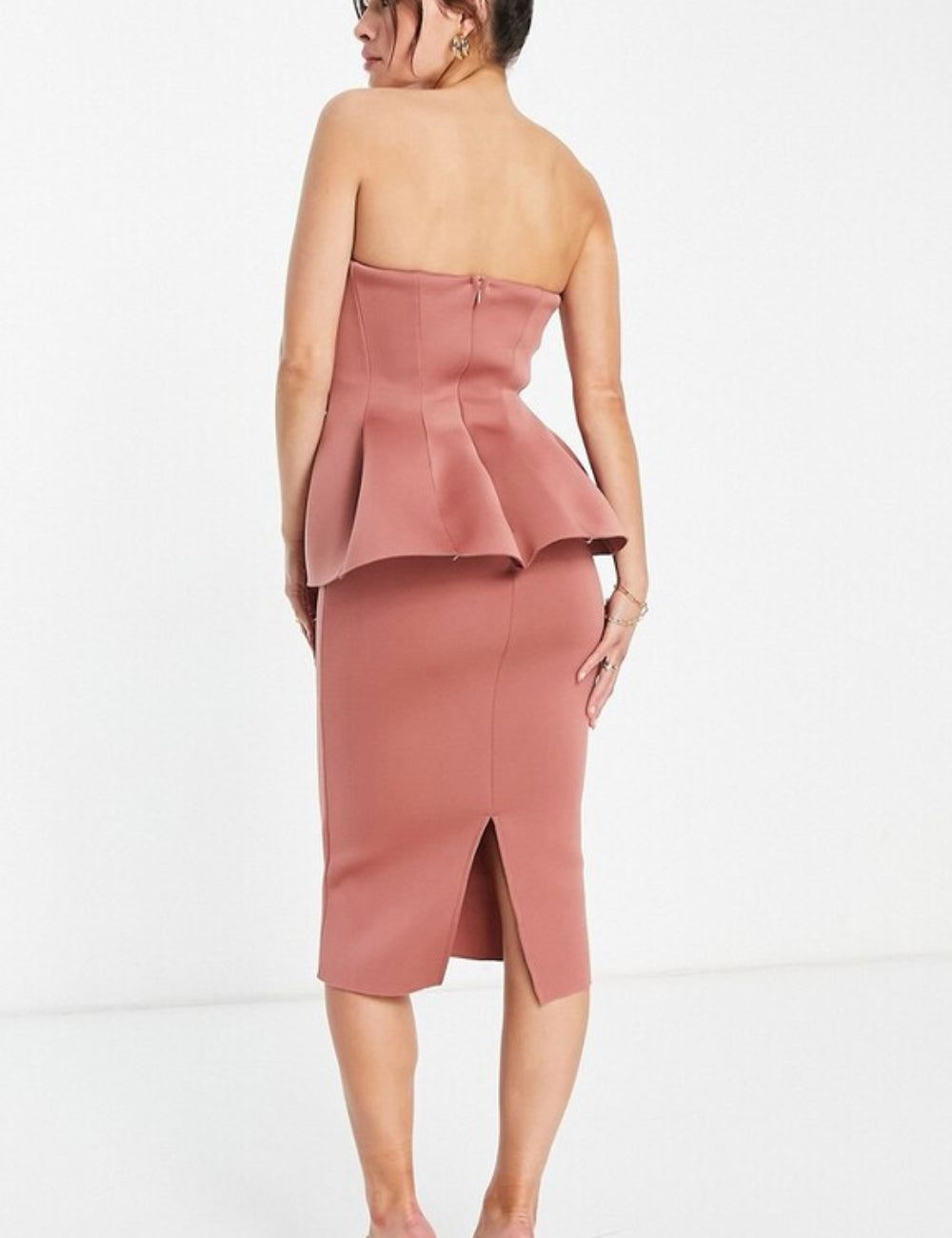 Rochie midi ASOS, roz