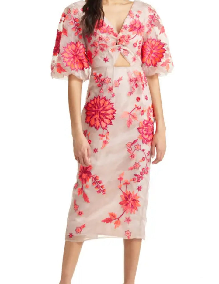 Rochie midi ASOS, roz