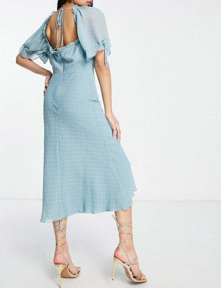 Rochie midi ASOS, turcoaz