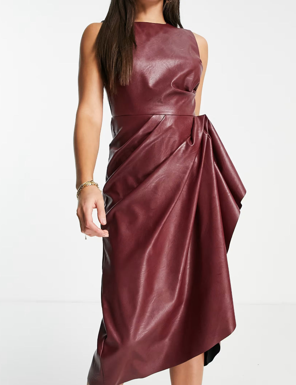 Rochie midi ASOS, vișiniu