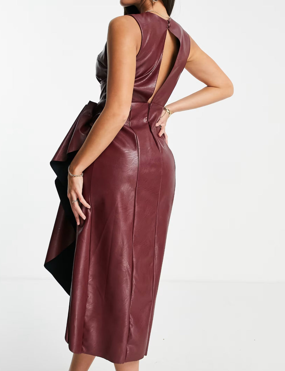 Rochie midi ASOS, vișiniu