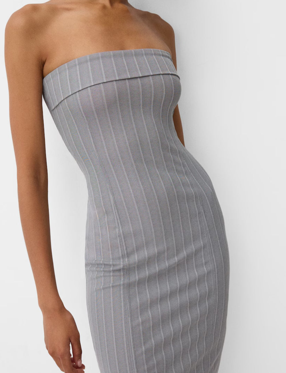 Rochie midi Bershka, gri