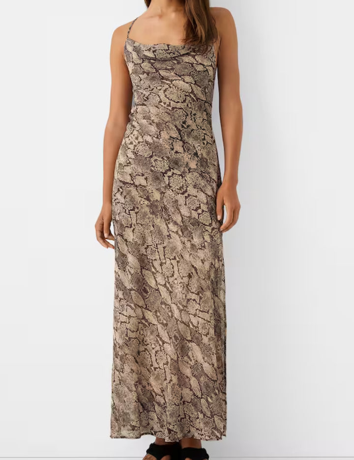 Rochie maxi Bershka, mix culori