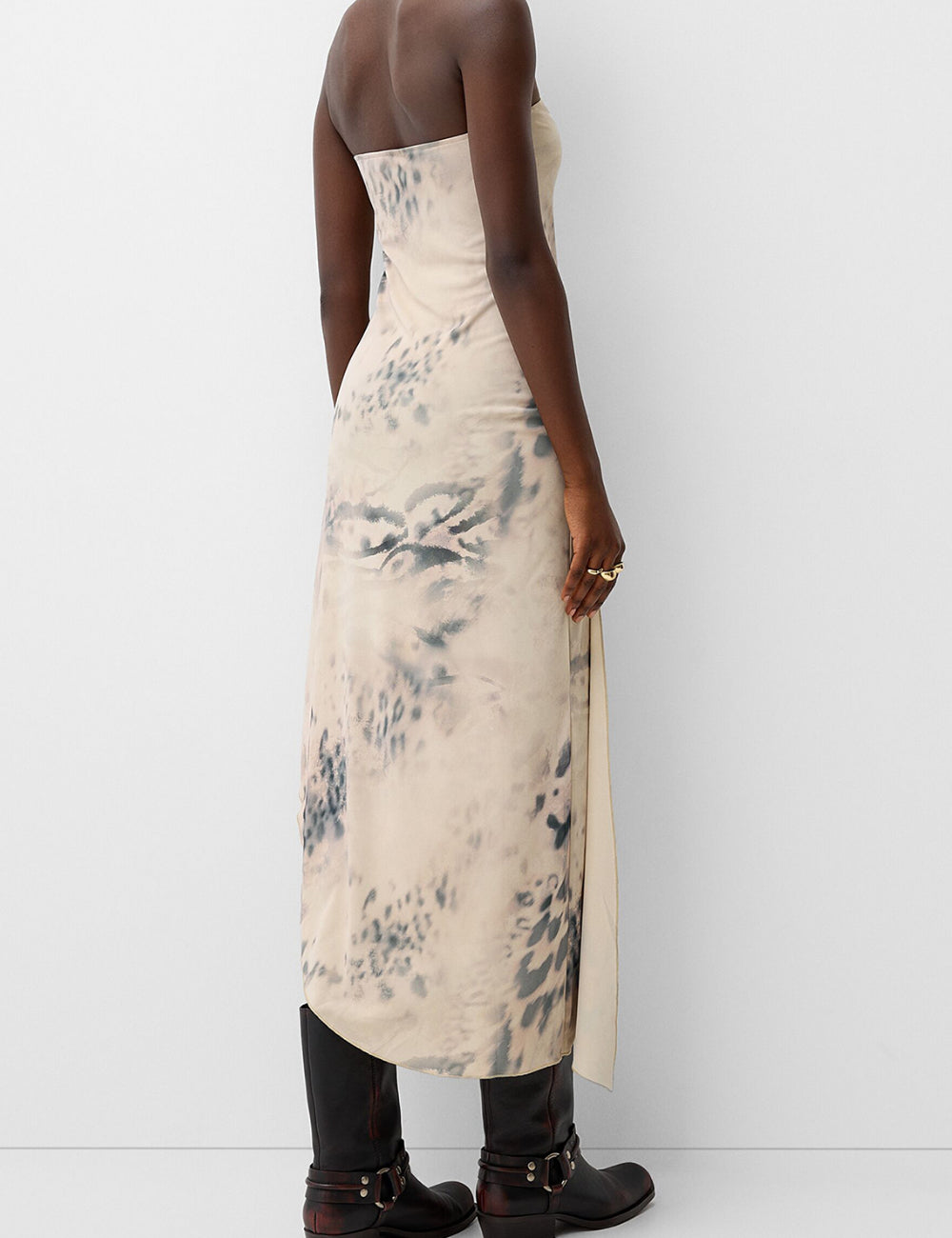 Rochie midi Bershka, mix culori