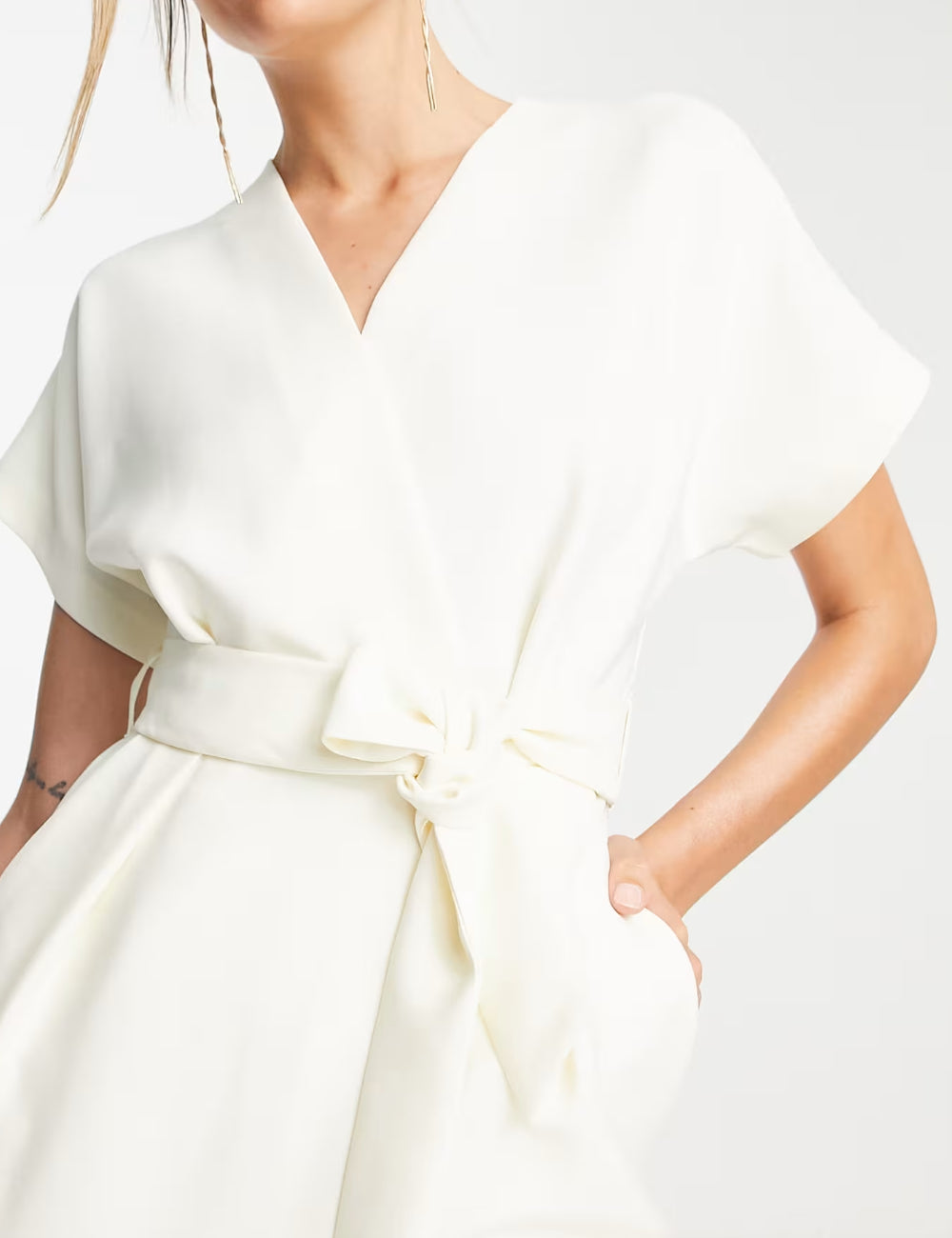 Rochie midi Closet, crem