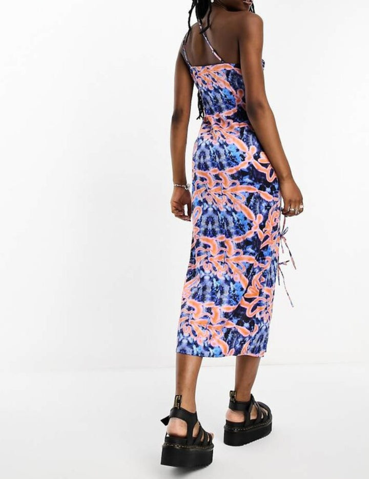Rochie midi Collusion, mix culori