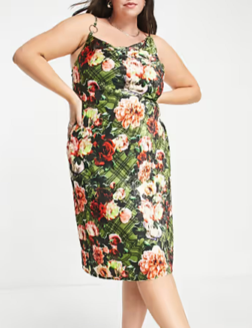 Rochie midi Collusion, mix culori
