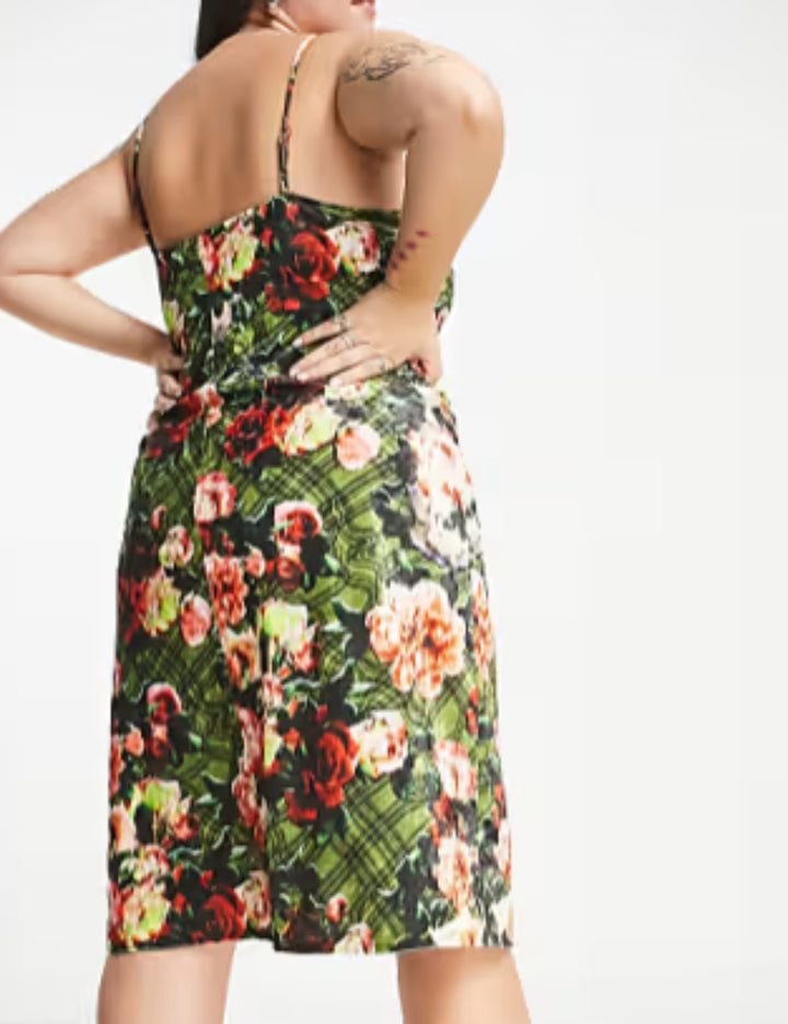 Rochie midi Collusion, mix culori