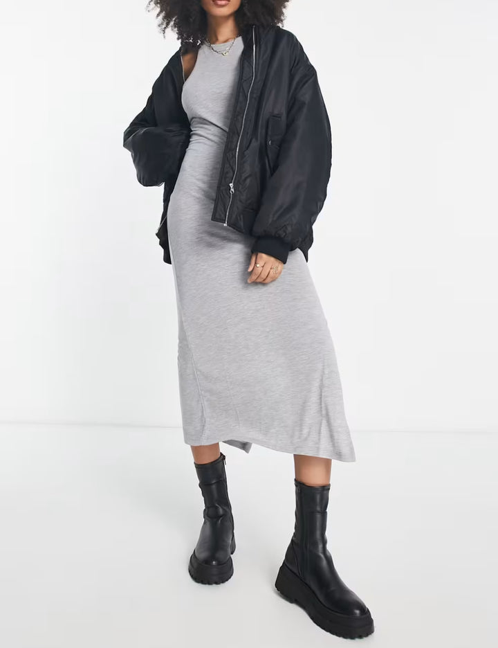 Rochie midi French Connection, gri