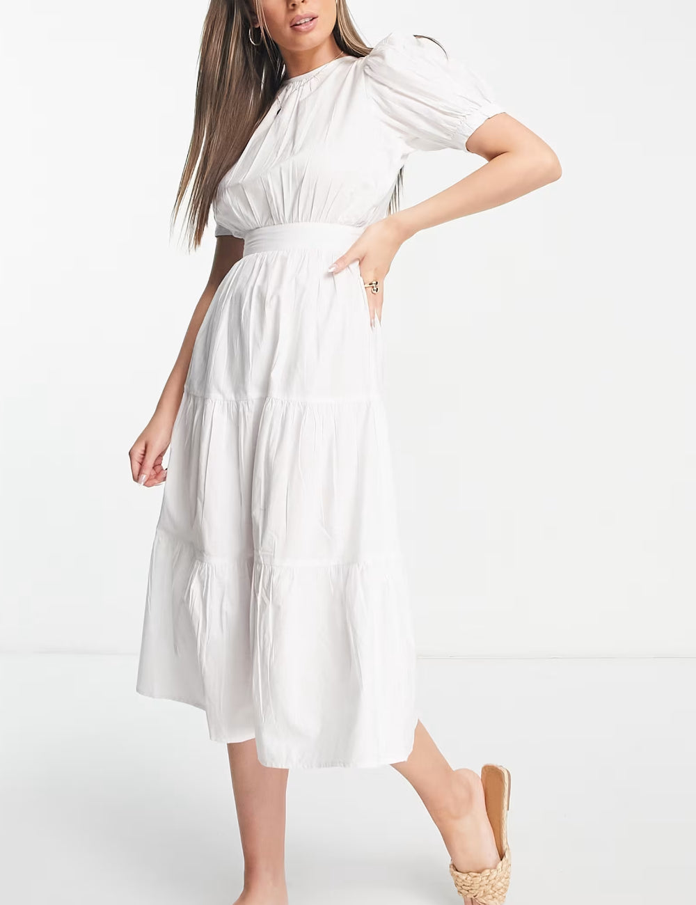 Rochie midi Influence, alb