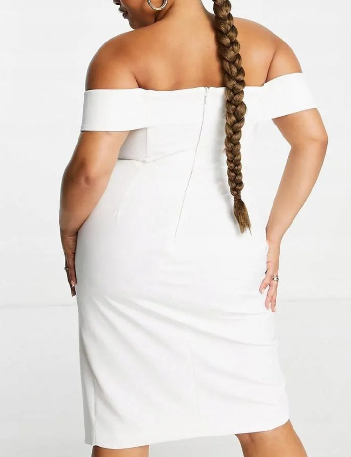 Rochie midi Lavish Alice, alb
