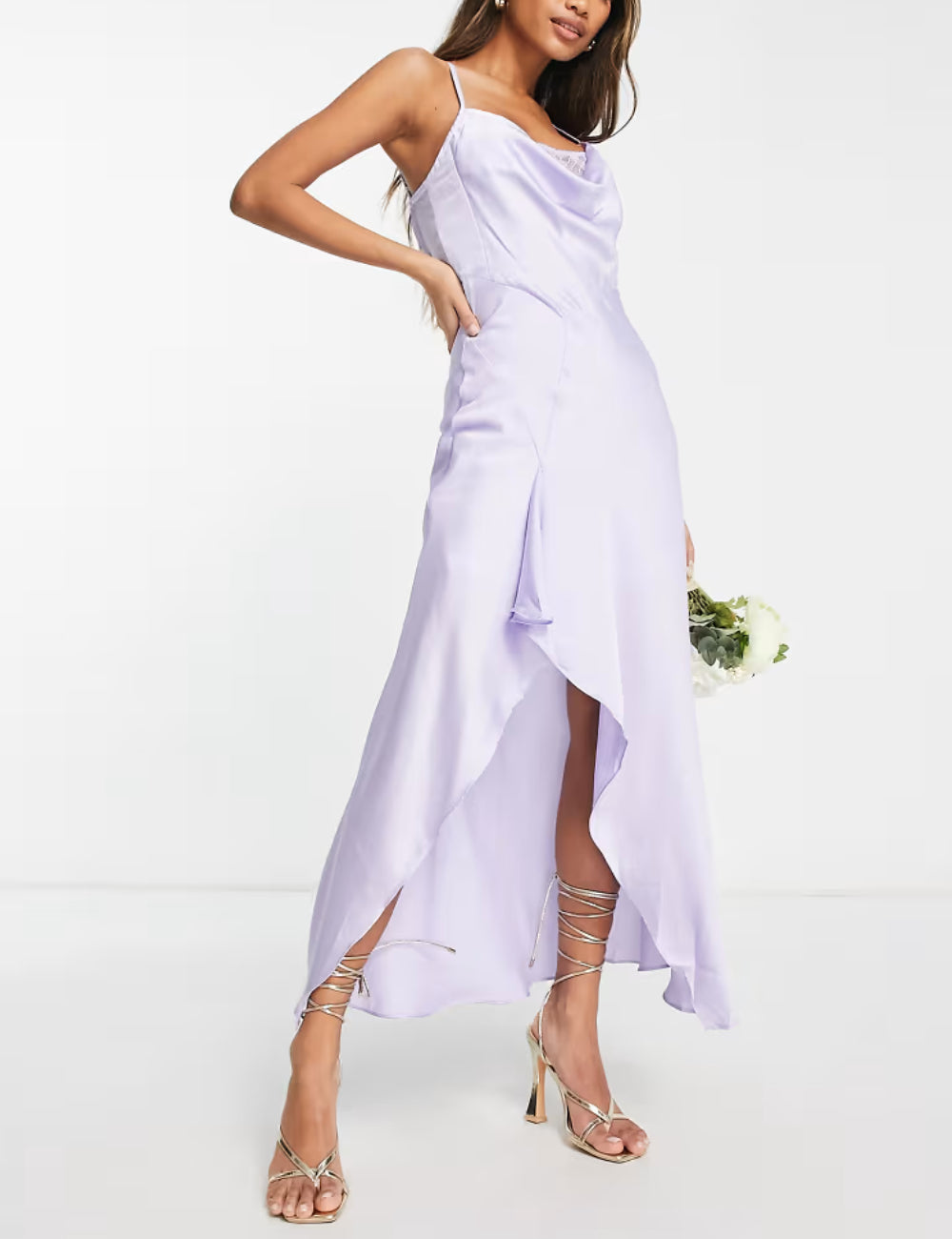 Liquorish midi ruha, lila