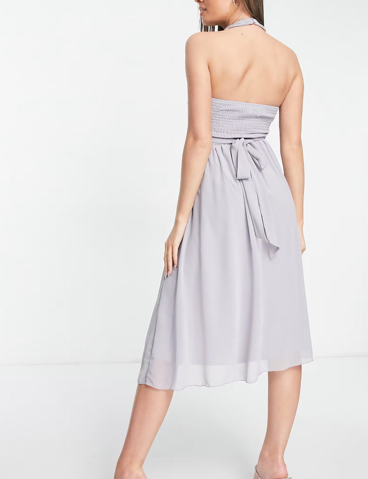 Rochie midi Little Mistress, gri