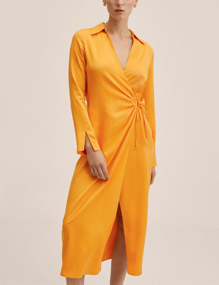 Rochie midi Mango, portocaliu