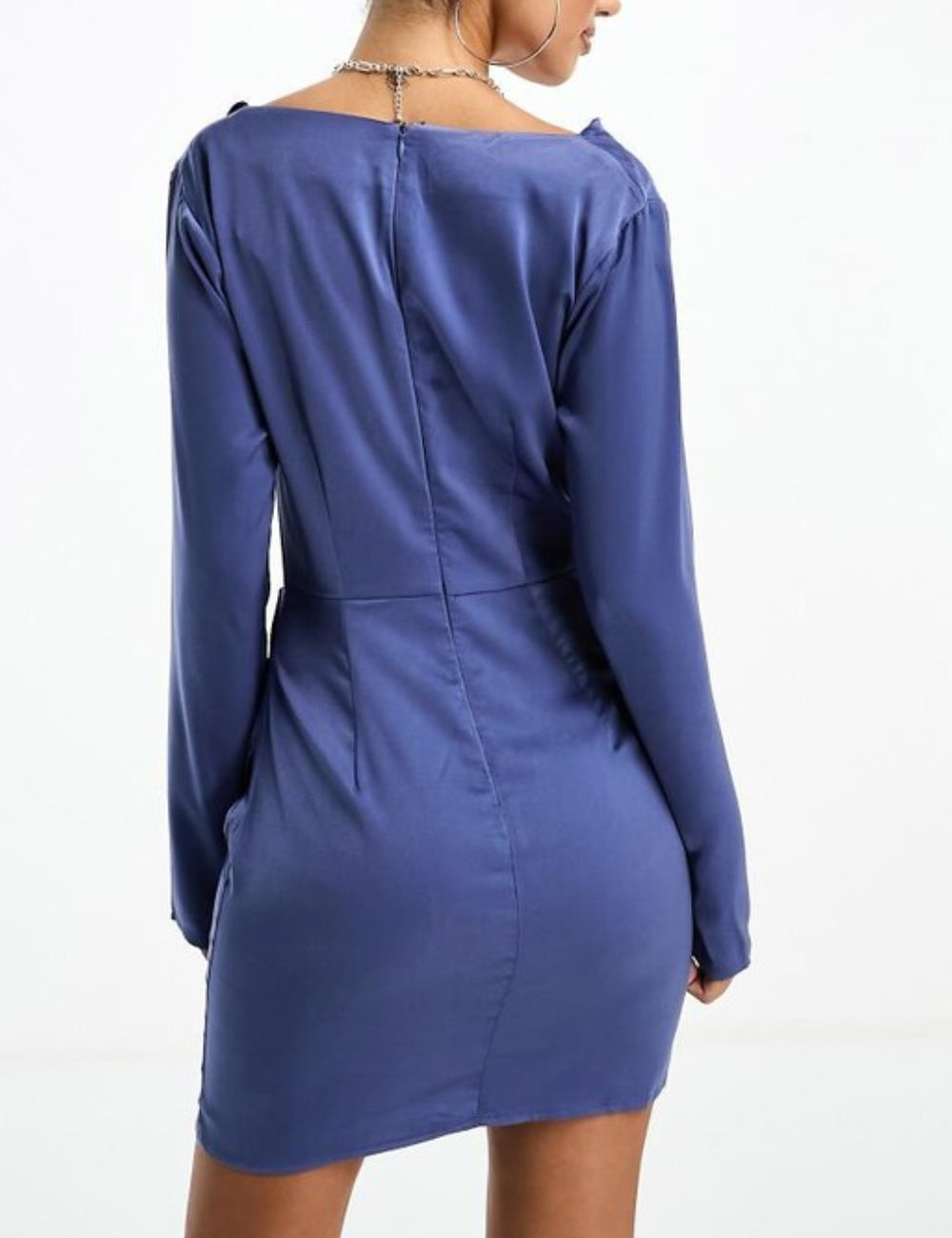 Rochie midi Parallel Lines, albastru