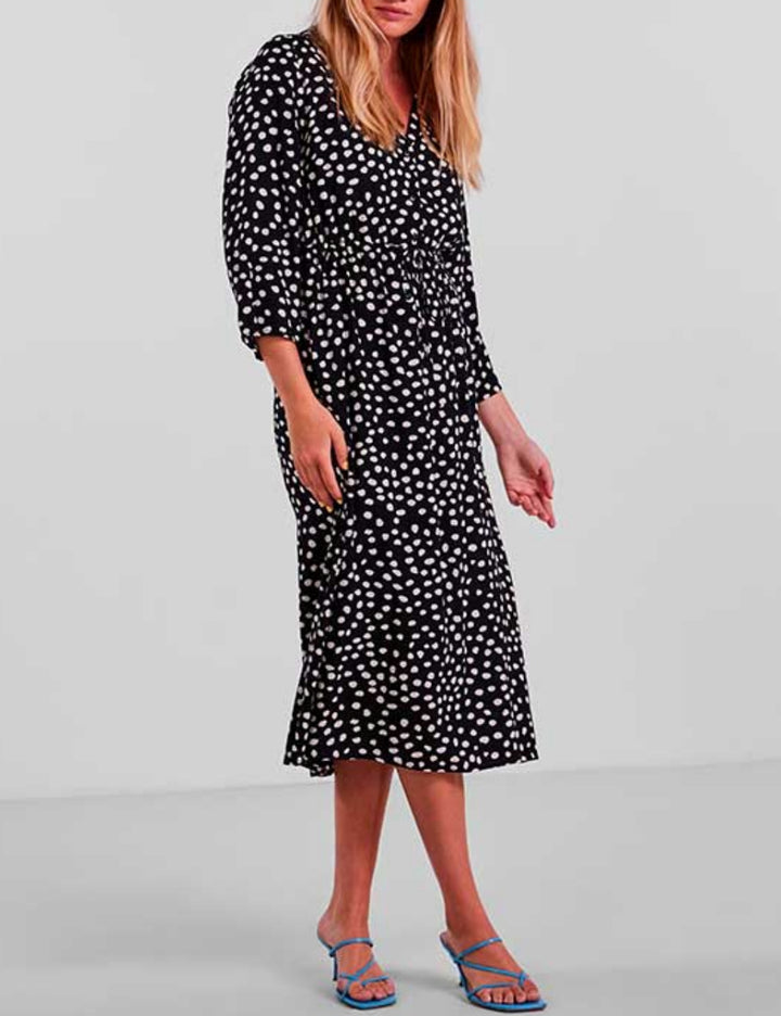 Pieces midi ruha, fekete