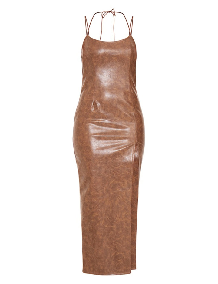 Rochie midi PRETTYLITTLETHING, maro
