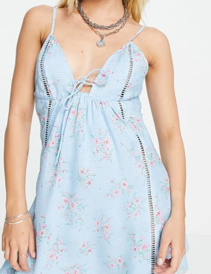 Rochie mini Reclaimed vintage, albastru