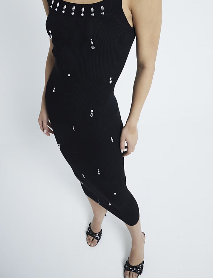 Rochie midi River Island, negru