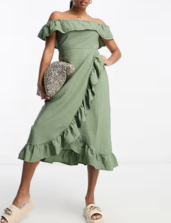 Rochie midi River Island, verde