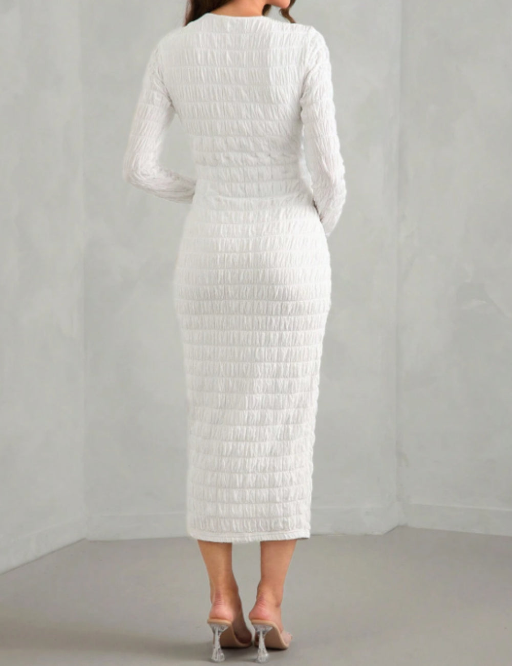 Rochie midi Shein, alb