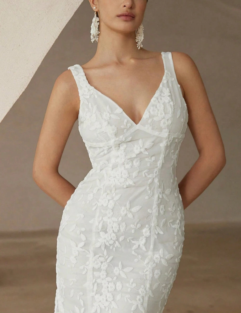 Rochie midi Shein, alb