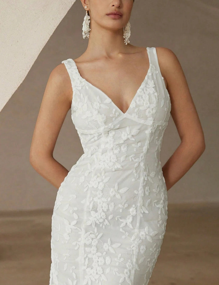 Rochie midi Shein, alb