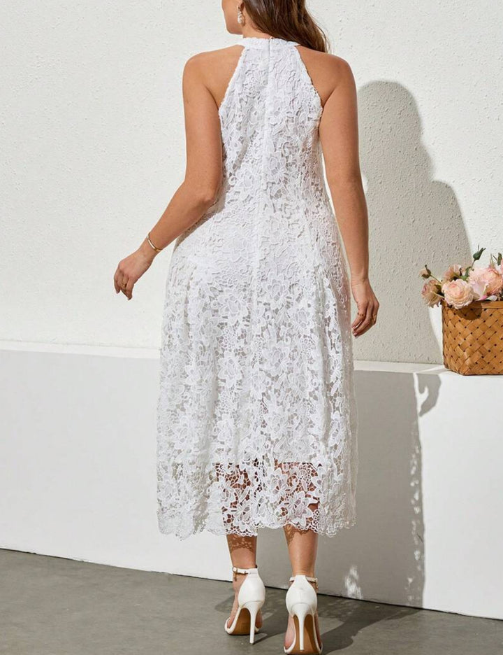 Shein Curve+ midiruha, fehér