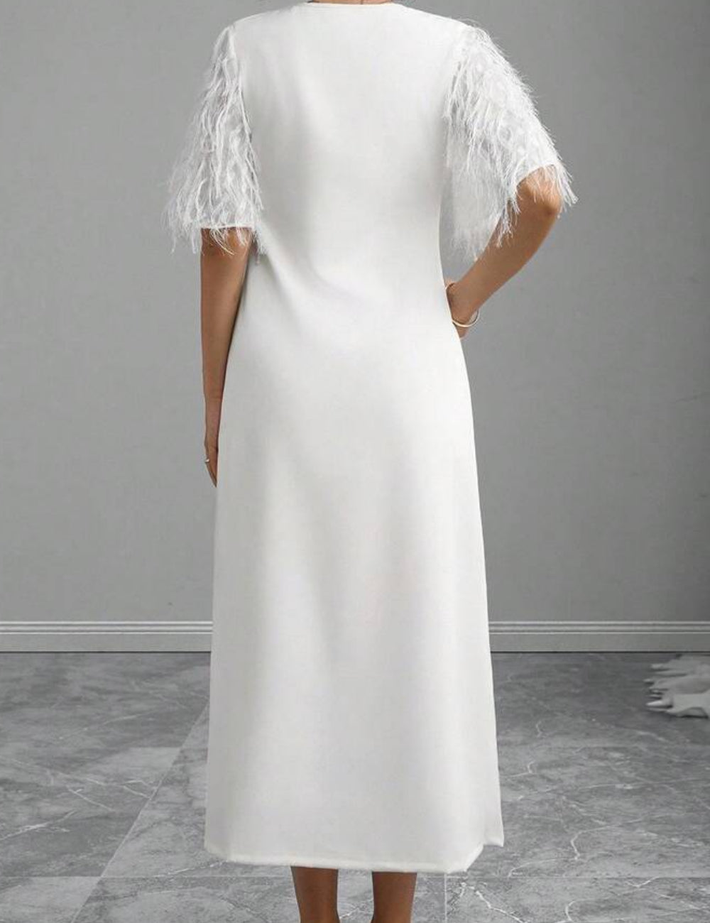 Rochie midi Shein, alb