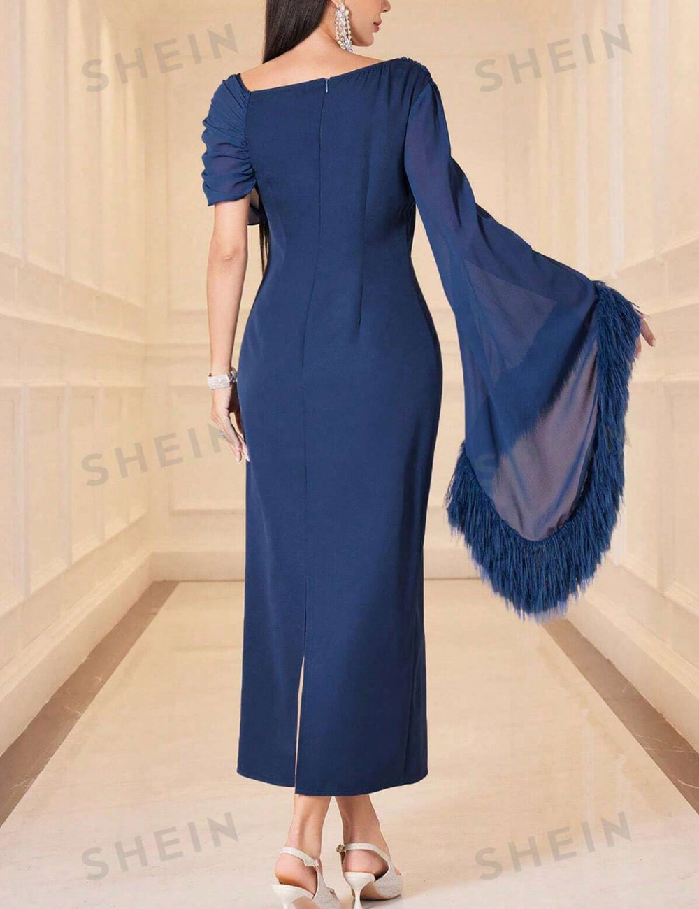 Rochie midi Shein, albastru