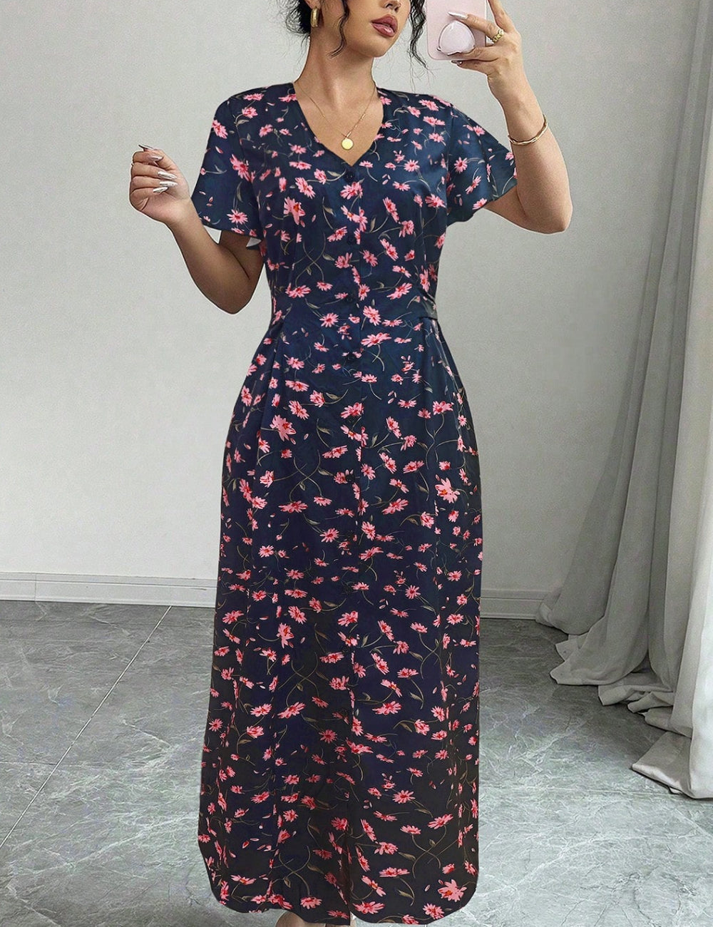 Rochie midi Shein, albastru