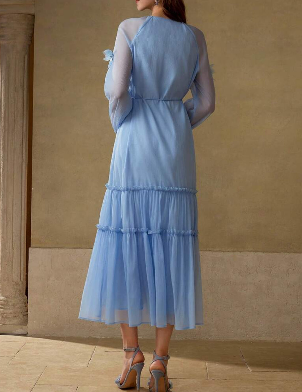 Rochie midi Shein MOTF, albastru