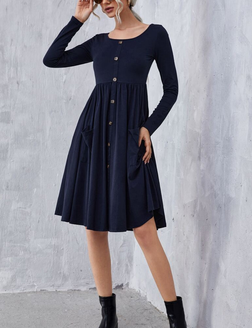 Shein midi ruha, kék