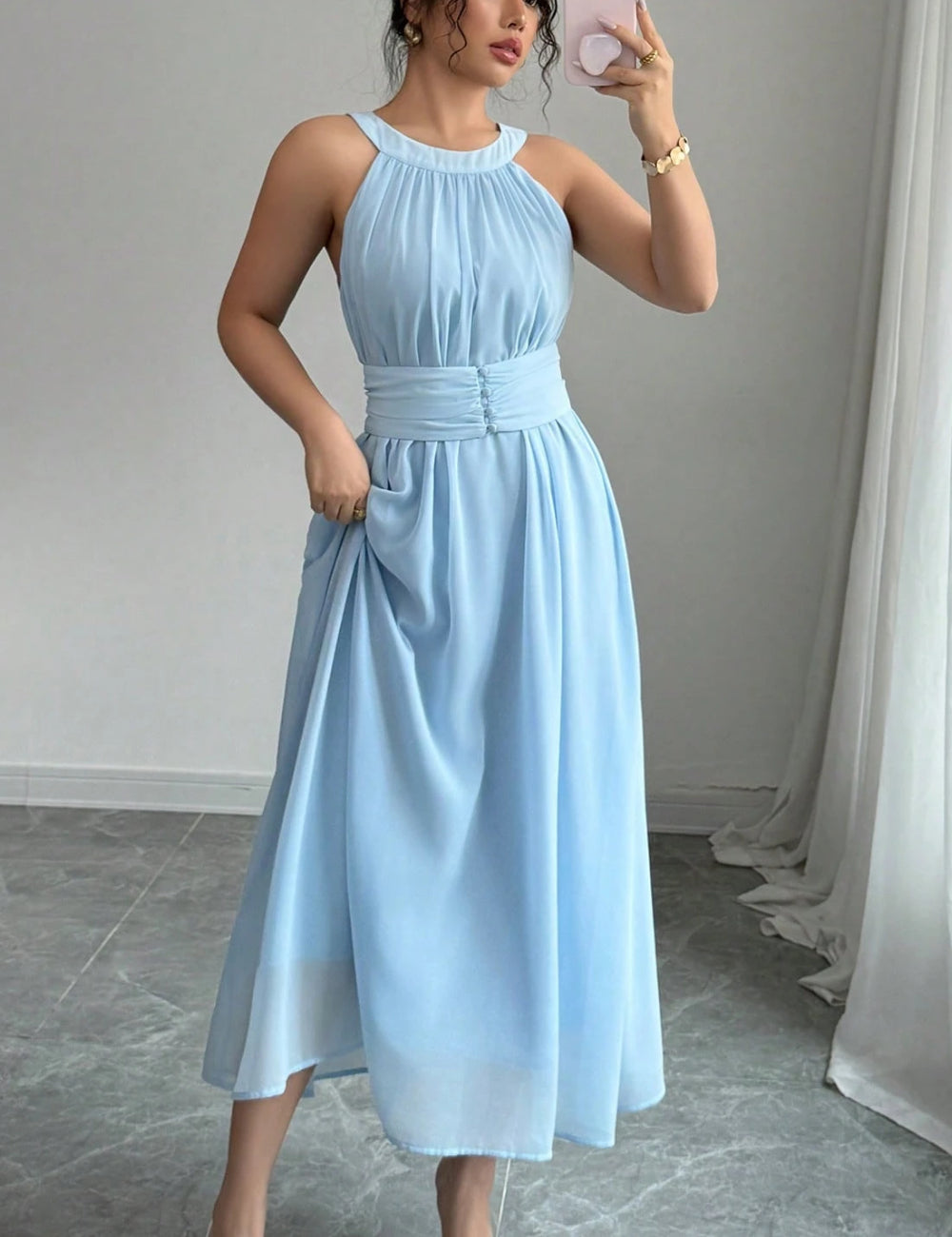 Rochie midi Shein, albastru
