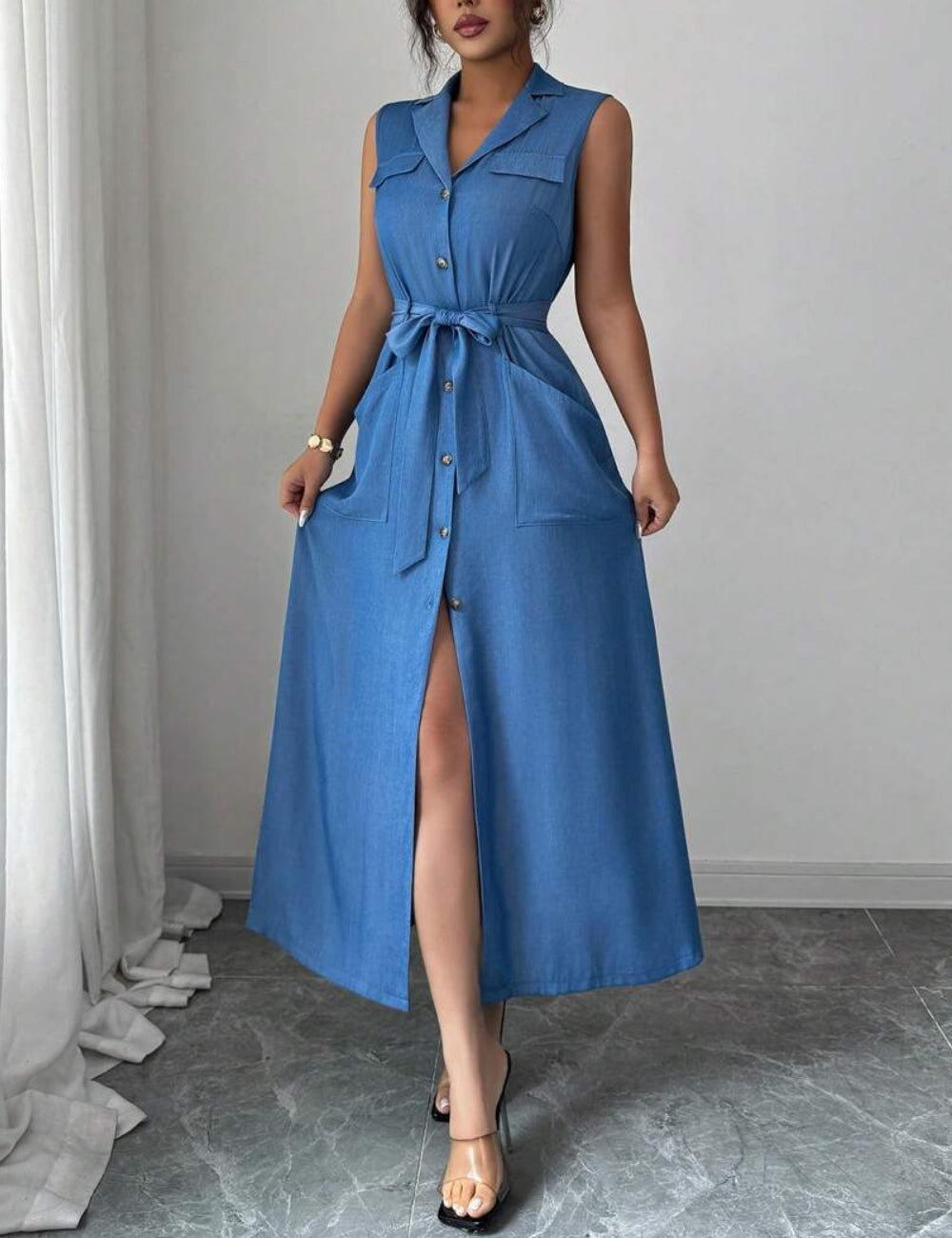 Rochie midi Shein, albastru