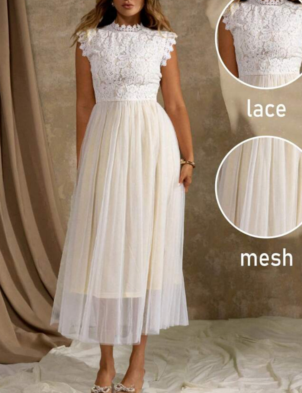 Rochie midi Shein, bej