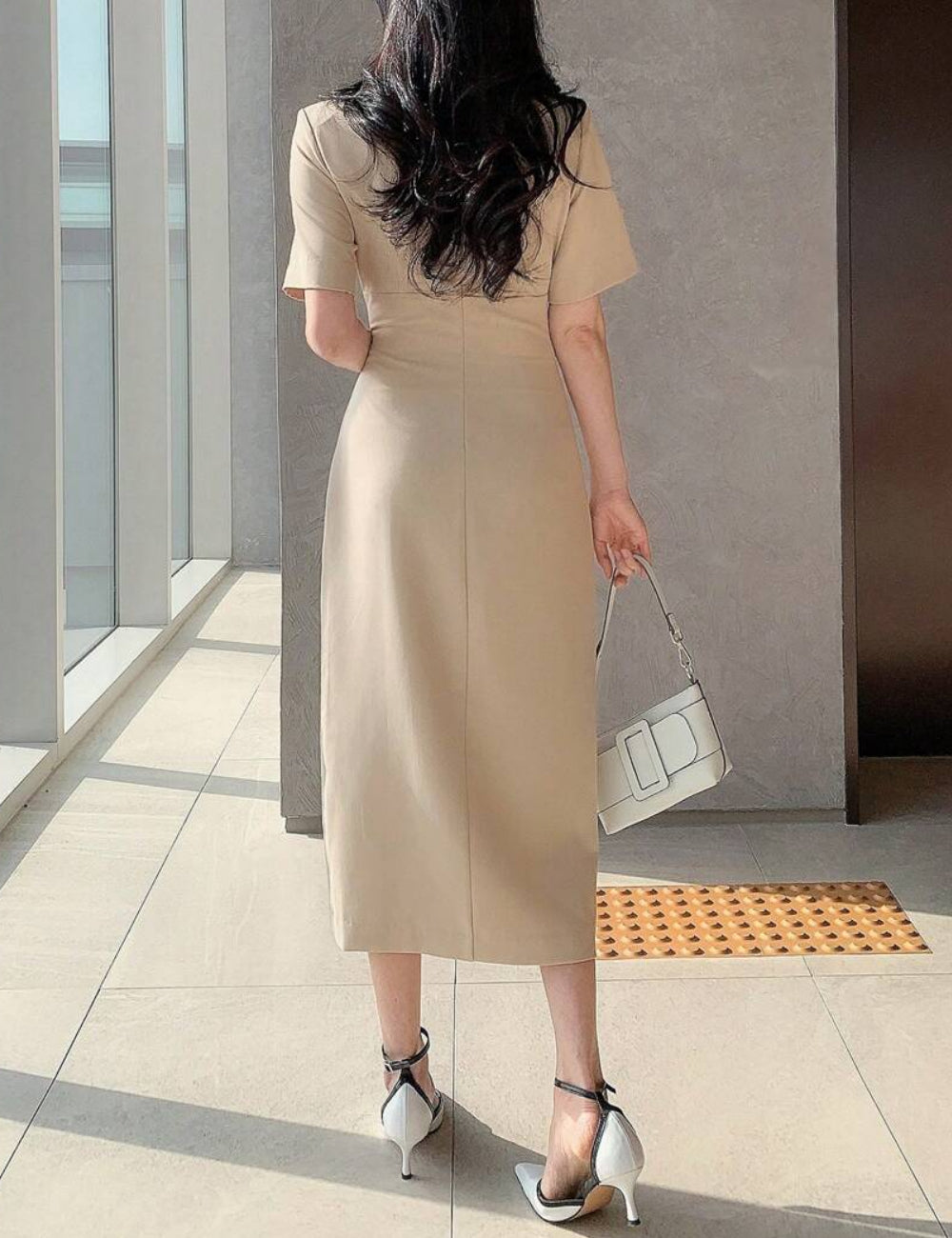 Rochie midi Shein DAZY, bej