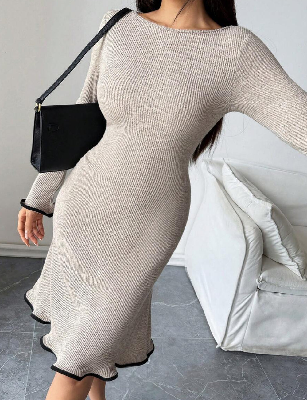 Rochie midi Shein, bej