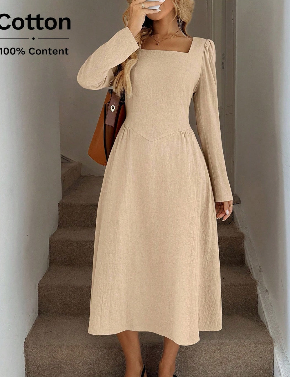 Rochie midi Shein, bej