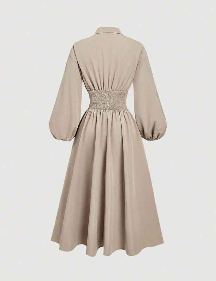 Rochie midi Shein MOD, bej