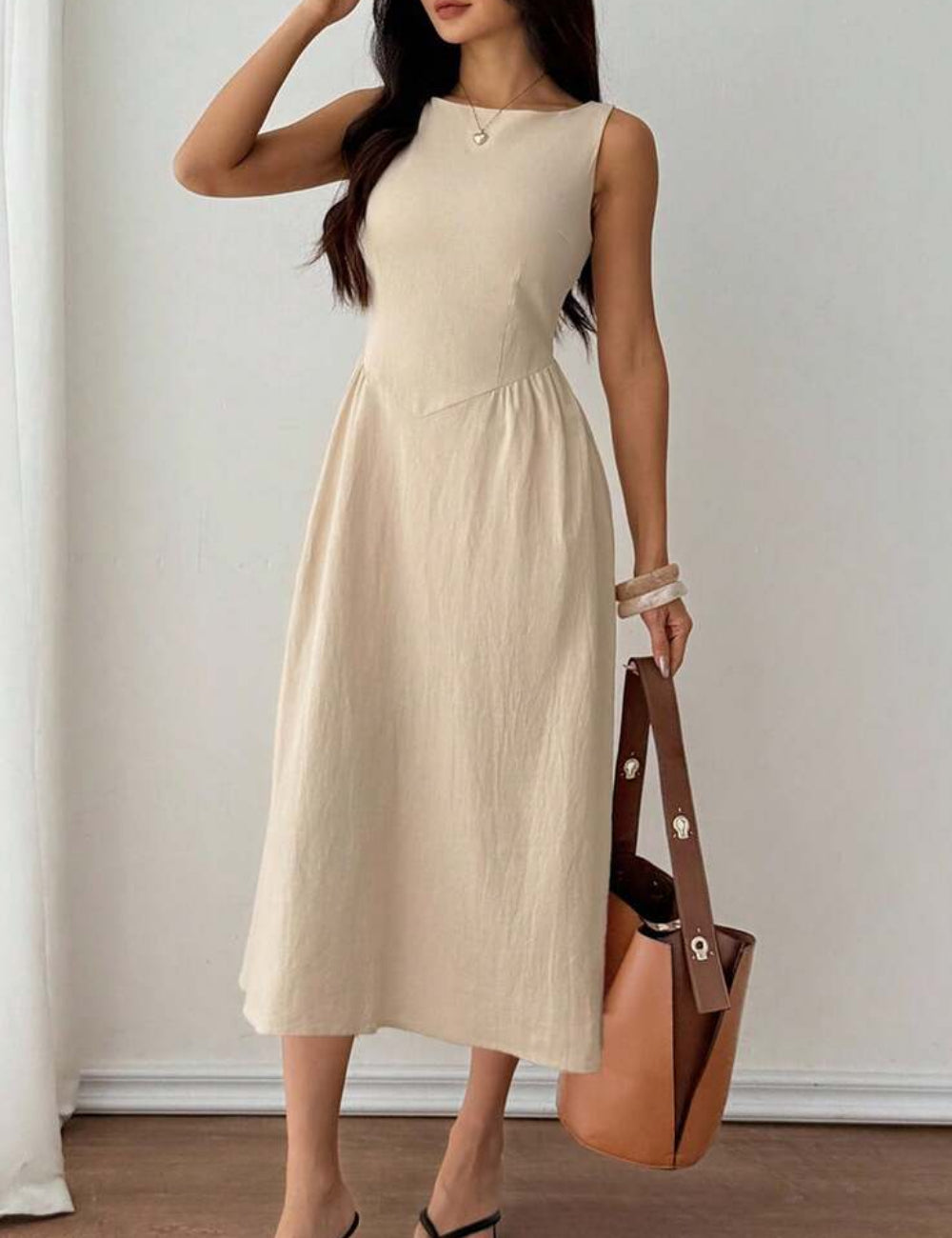Rochie midi Shein, bej