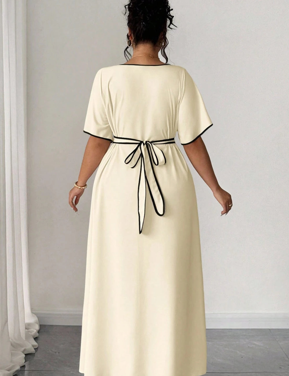 Rochie midi Shein Curve+, bej