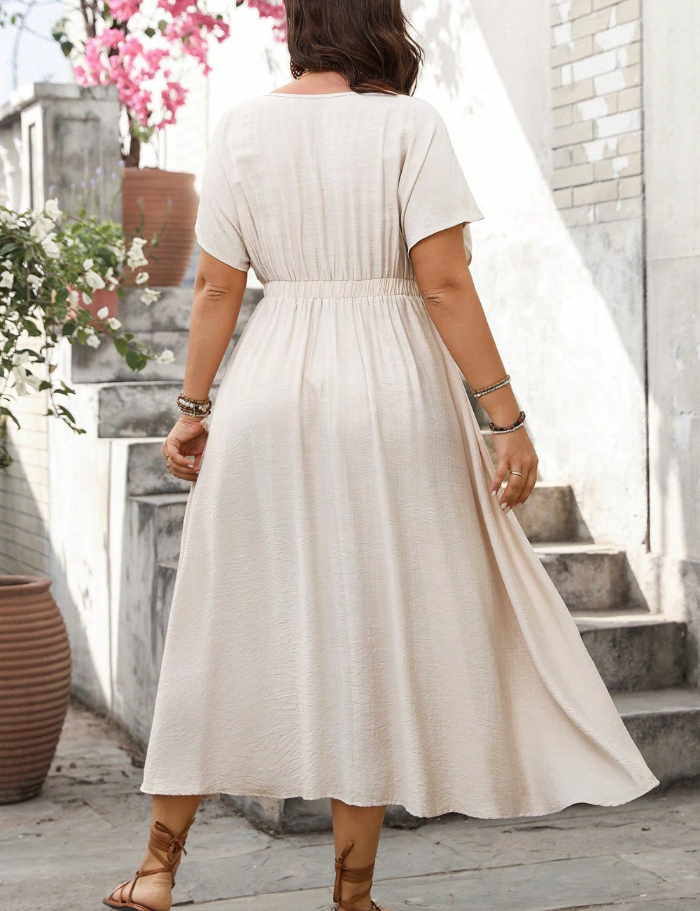 Rochie midi SHEIN, bej