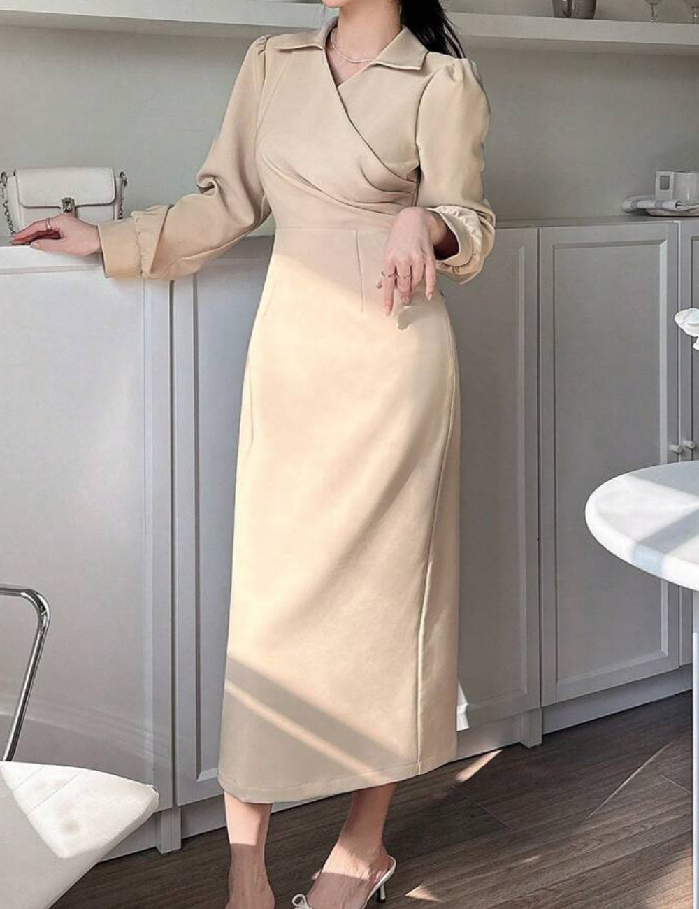 Rochie midi Shein, bej