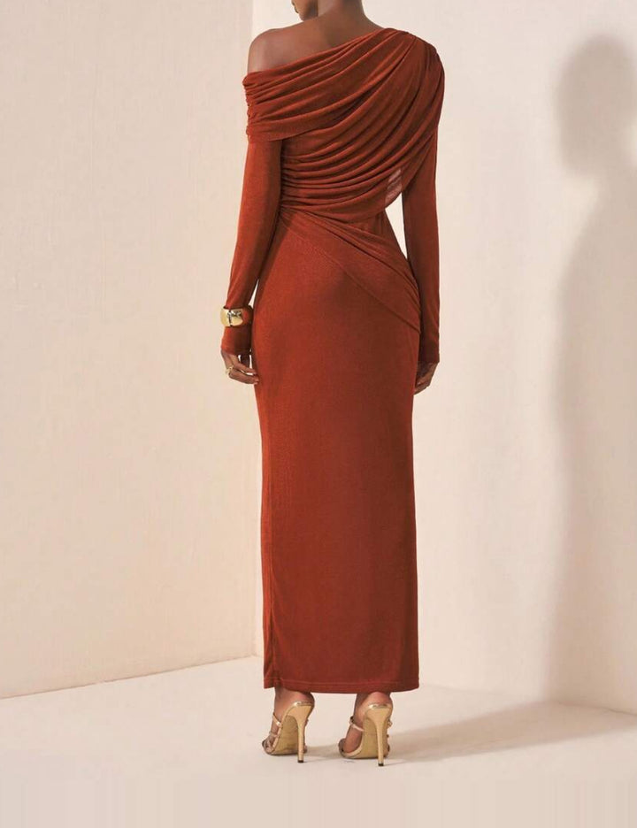 Rochie midi Shein, cărămiziu