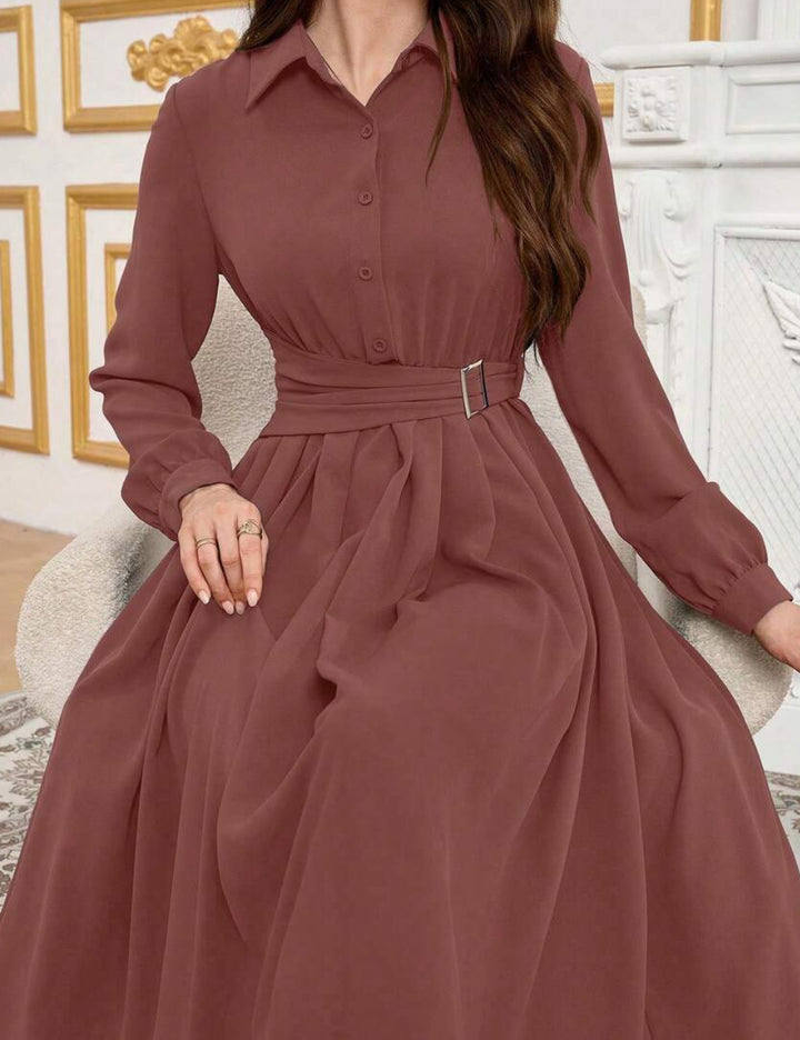 Rochie midi Shein, cărămiziu