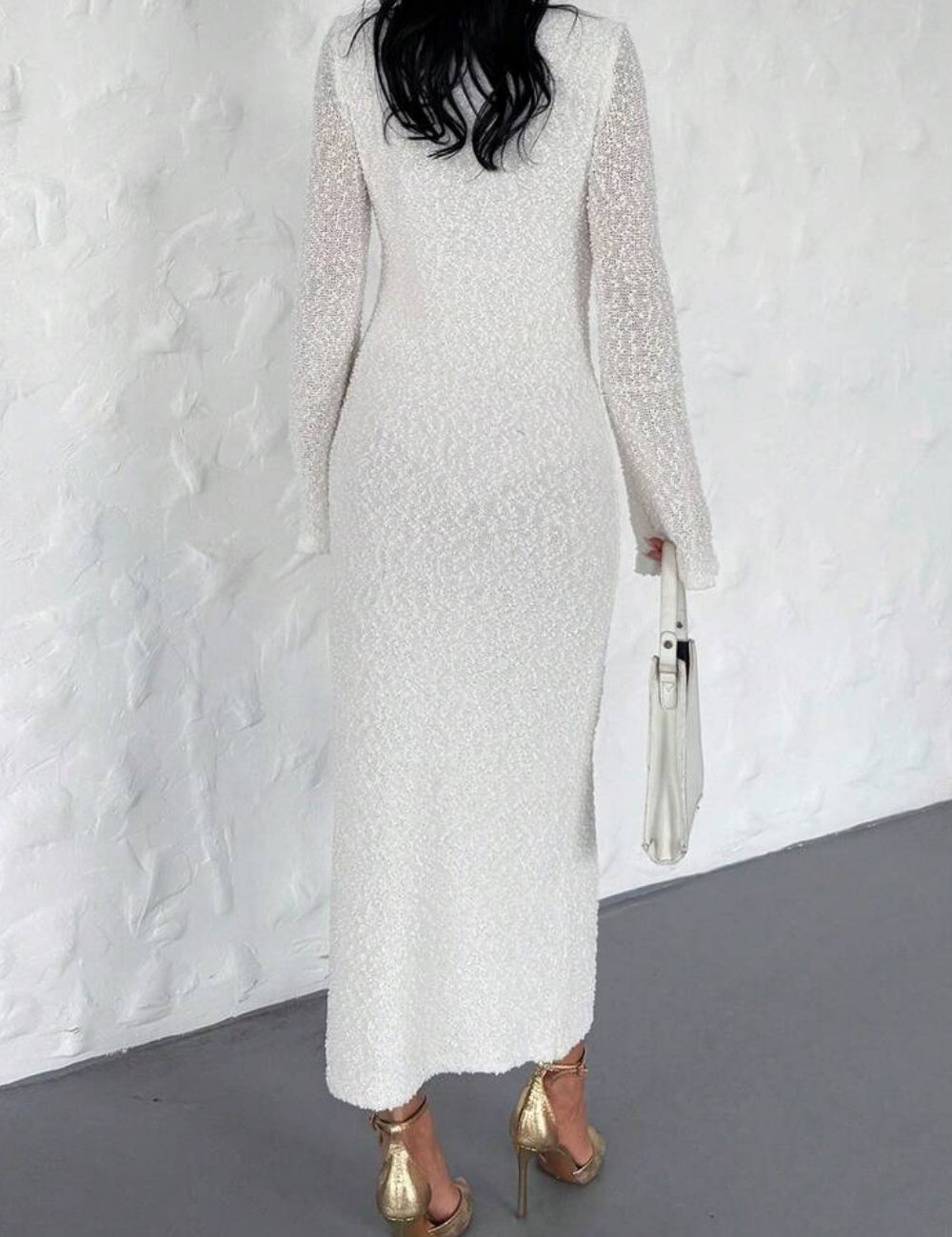 Rochie midi Shein, crem